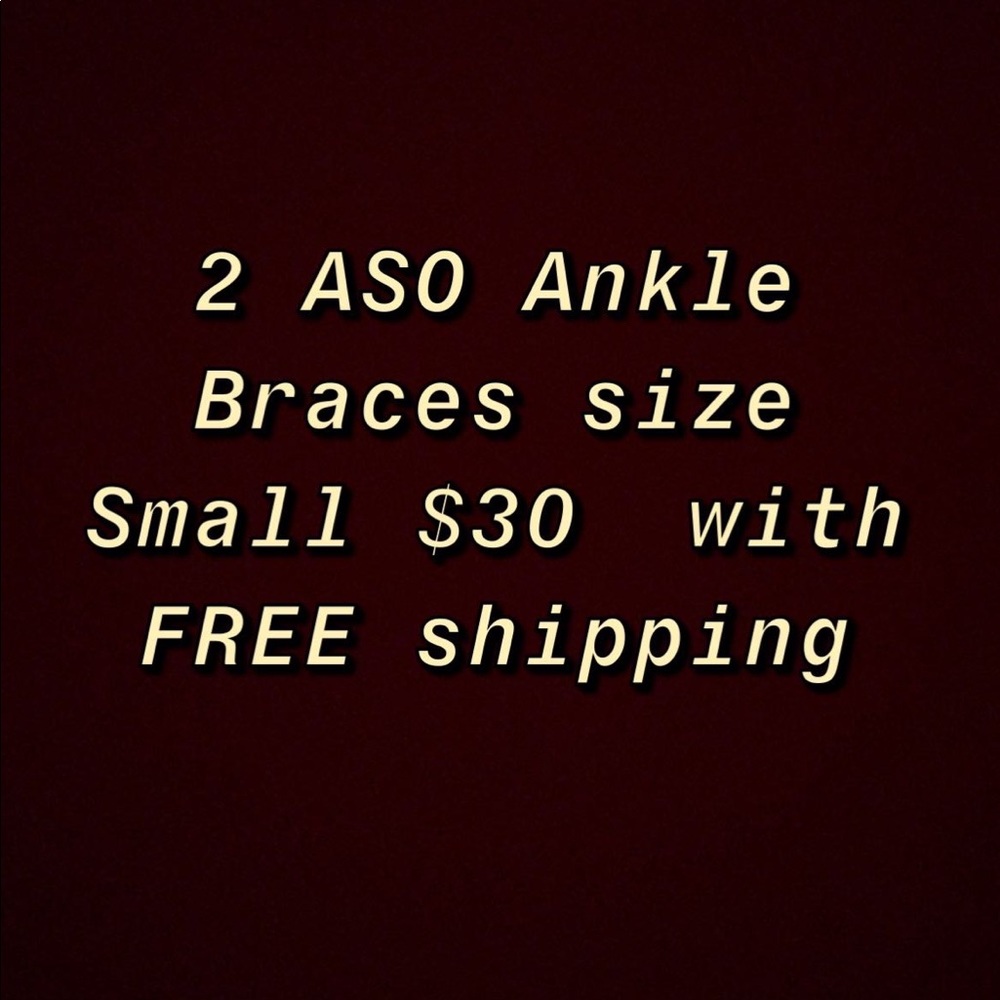 EUC! 2 size Small ASO ankle braces in white